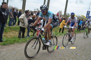 Gert Steegmans (Omega Pharma-QuickStep) & Laurent Mangel (Saur-Sojasun) (666x)