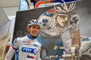 Jérémy Roy (FDJ BigMat) with his drawing as the winner in 2010 (799x)