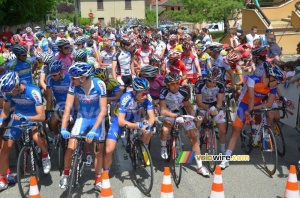 The peloton at the start of the RAIT 2012 (198x)