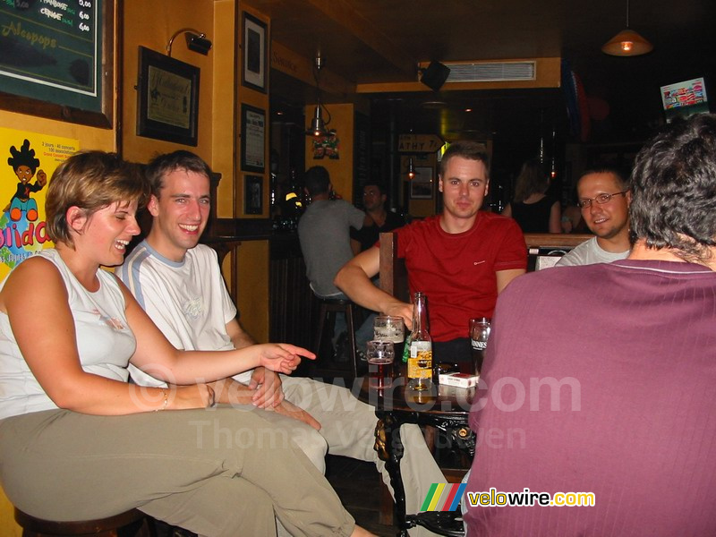 Virginie, Krzysztof, Stefan, a Polish guy and Bernard's back