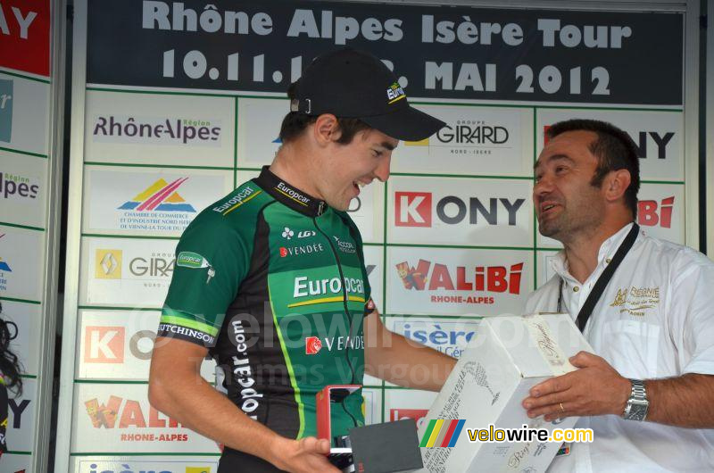 Angelo Tulik (Team Europcar) ontdekt de prijs Régnié-Durette