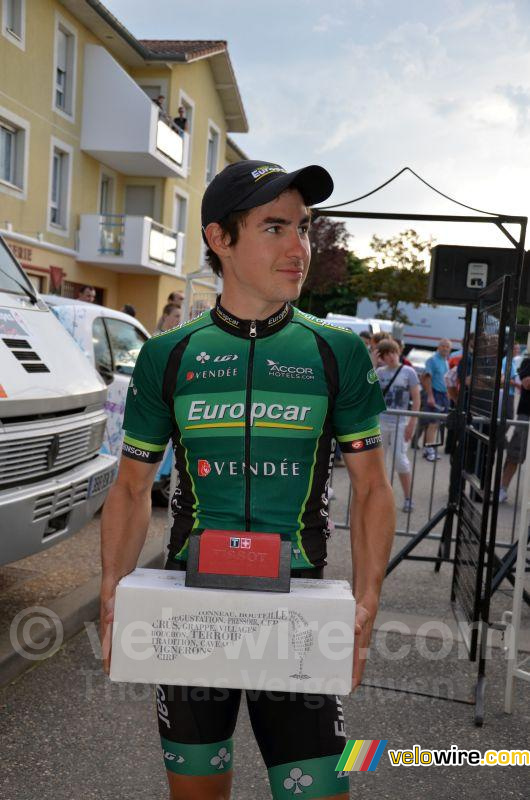 Angelo Tulik (Team Europcar) avec ses prix