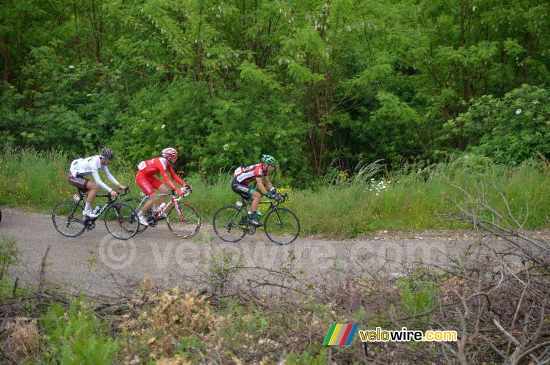 The breakaway: Jérôme Cousin, Florent Barle & Gabriel Chavanne