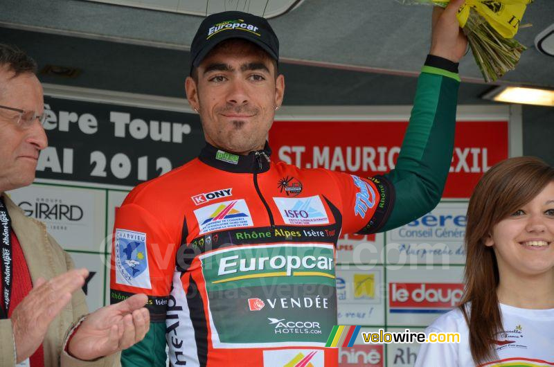 Jrme Cousin (Team Europcar), nog altijd in het rood