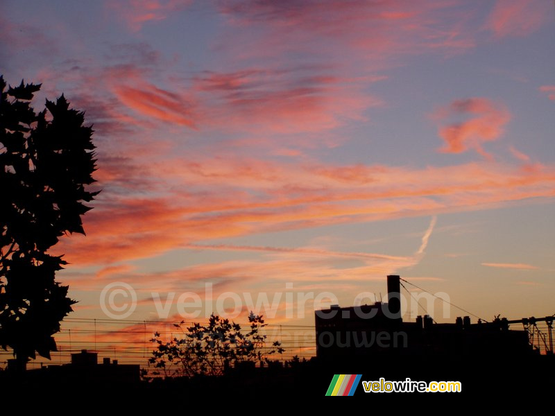 The sky in front of my window on Saturday morning just before 8AM