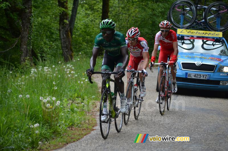 Kévin Reza (Team Europcar) in de aanval