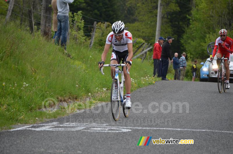 Thomas Lebas (Bridgestone Anchor) op de Col de Portes