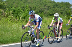 Maxime Médérel (Saur-Sojasun) still leading the peloton (197x)