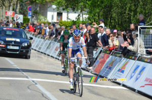 Maxime Médérel (Saur-Sojasun) content de la victoire de Paul Poux (293x)