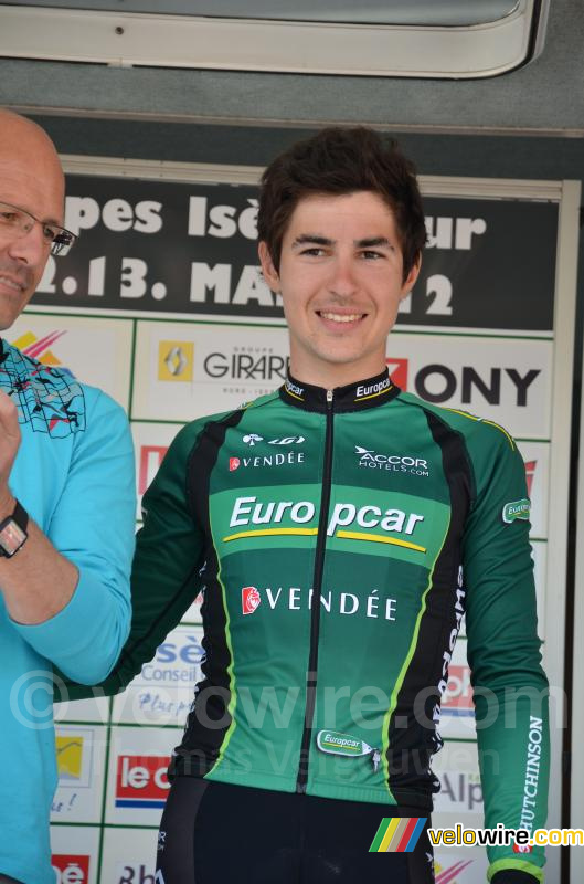 Angelo Tulik (Team Europcar) on the podium