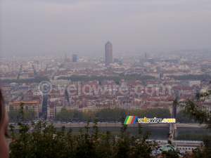 Lyon seen from the top of the hill of Fourvière (440x)