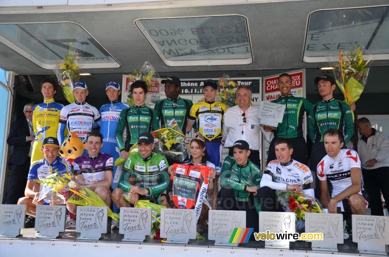 The full podium of the Rhône Alpes Isère Tour 2012