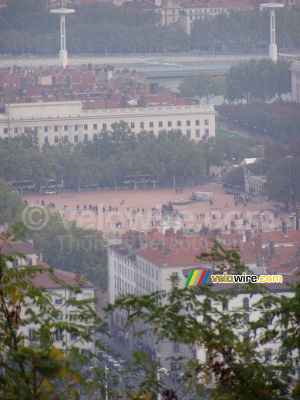 Lyon seen from the top of the hill of Fourvière (456x)
