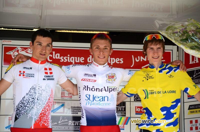 The podium of the Classique des Alpes Juniors