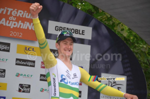 Luke Durbridge (Orica-GreenEDGE) celebrates his victory (229x)