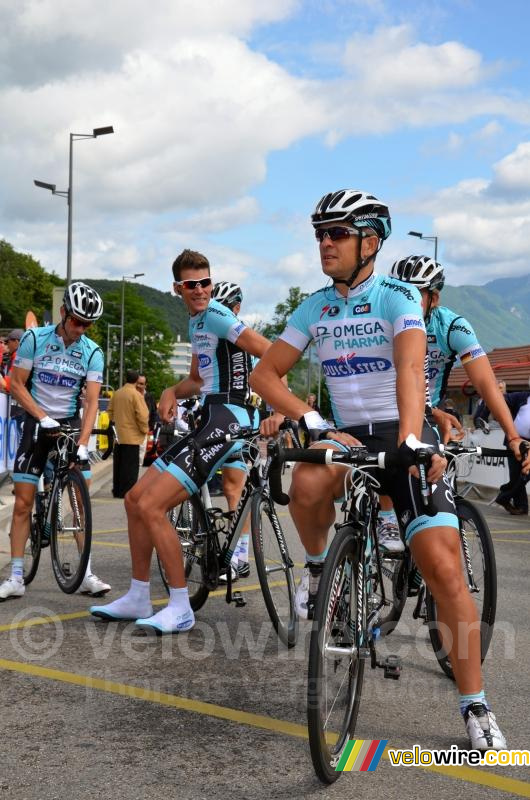 The Omega Pharma-QuickStep team waiting for its turn