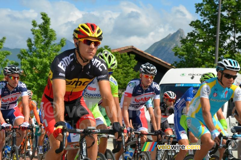 Philippe Gilbert (BMC Racing Team) net na het vertrek