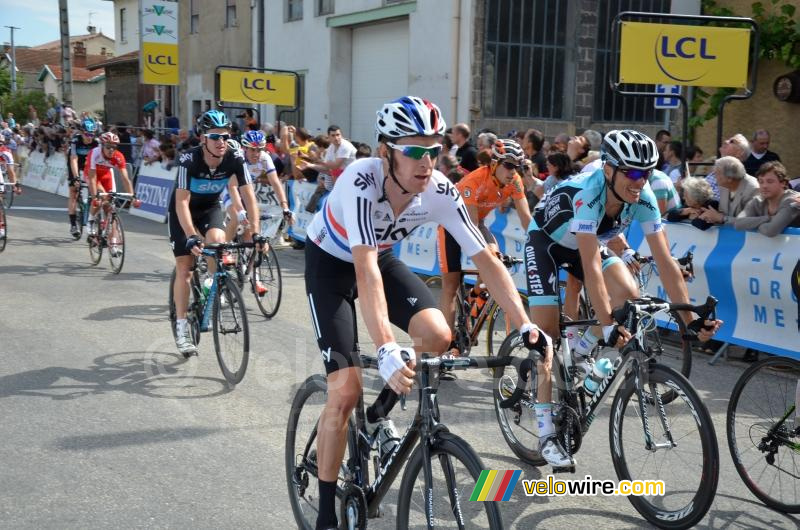 Bradley Wiggins (Team Sky) aan de finish