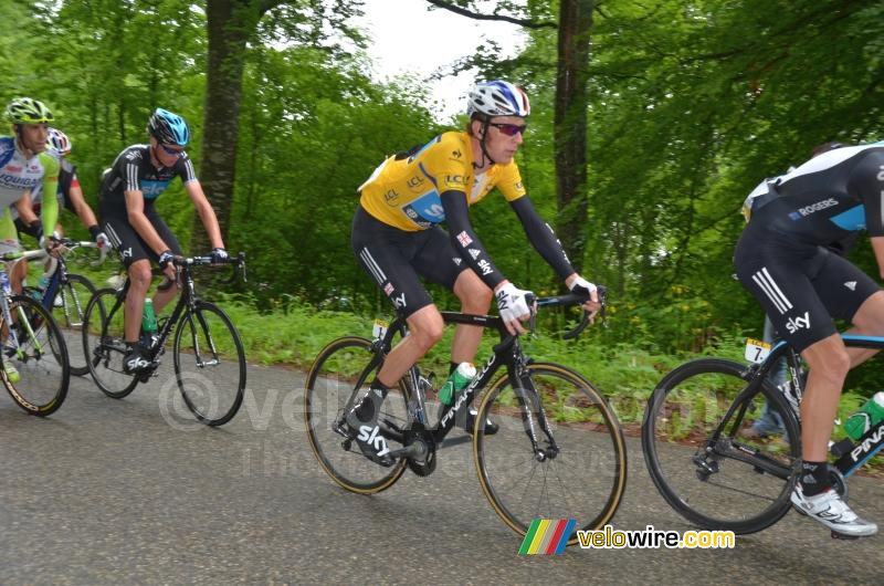 Bradley Wiggins (Team Sky) op de Grand Colombier