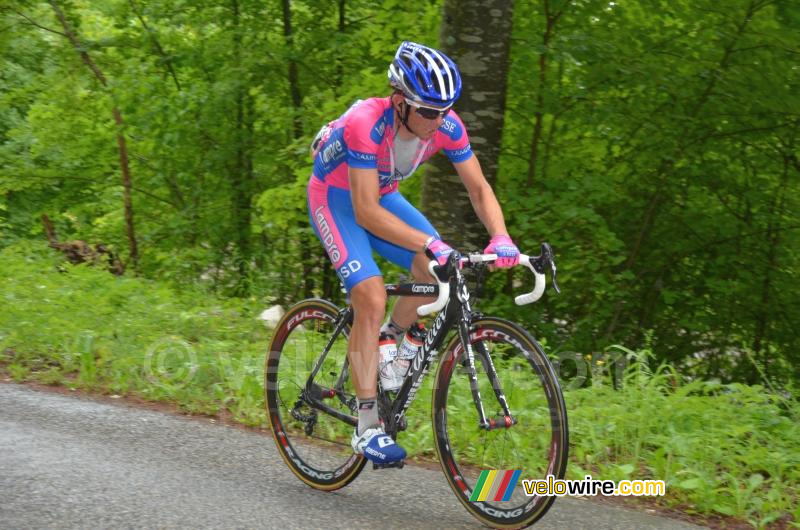 Daniele Pietropolli (Lampre-ISD) sur le Grand Colombier