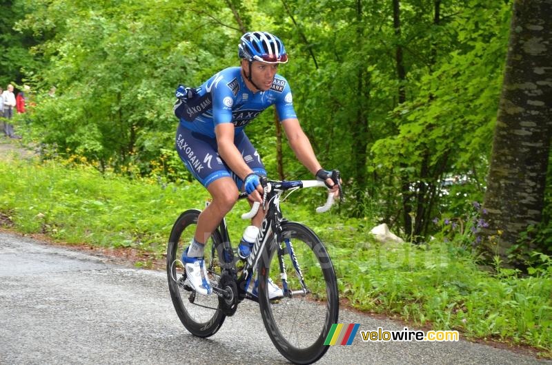 Jonathan Cantwell (Saxo Bank) sur le Grand Colombier