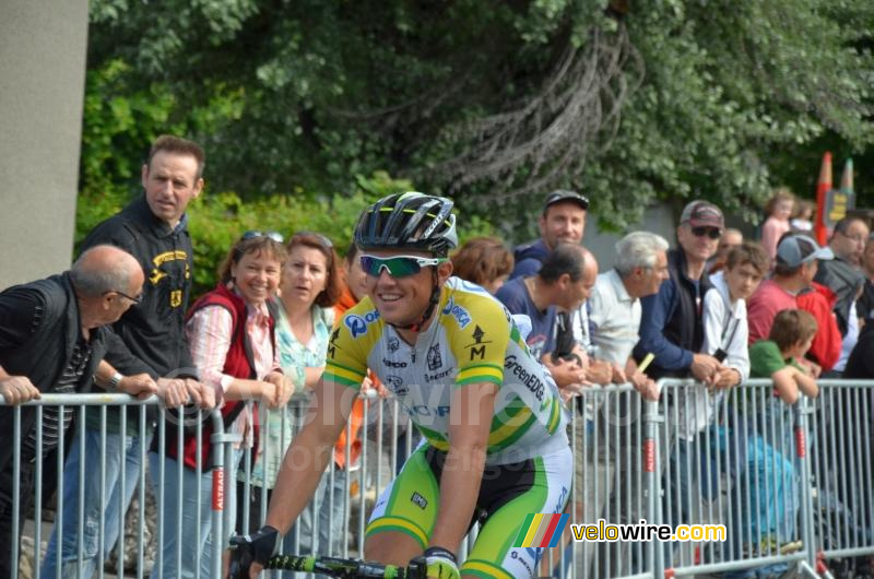 Simon Gerrans (Orica-GreenEDGE) aan de start