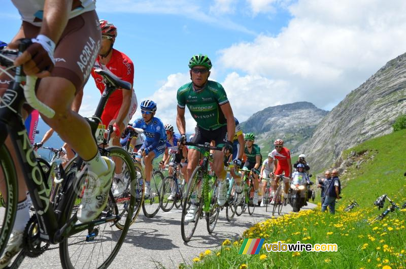 Thomas Voeckler (Europcar) in de kopgroep