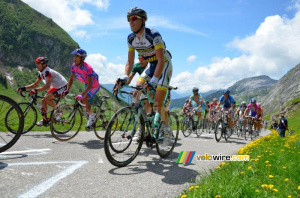 Lieuwe Westra (Vacansoleil-DCM) on the Col de la Colombière (262x)