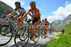 Samuel Sanchez (Euskaltel-Euskadi) sur le Col de la Colombière (587x)