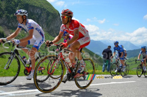 Nicolas Vogondy (Cofidis) sur le Col de la Colombière (208x)