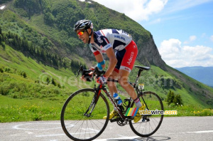 Kenny De Haes (Lotto-Belisol) sur le Col de la Colombière (2) (519x)