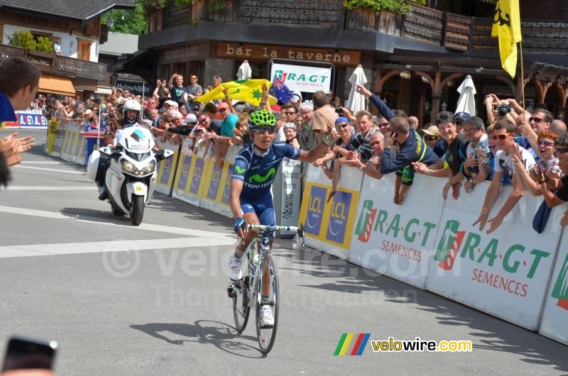 Nairo Quintana (Movistar Team) wint de etappe