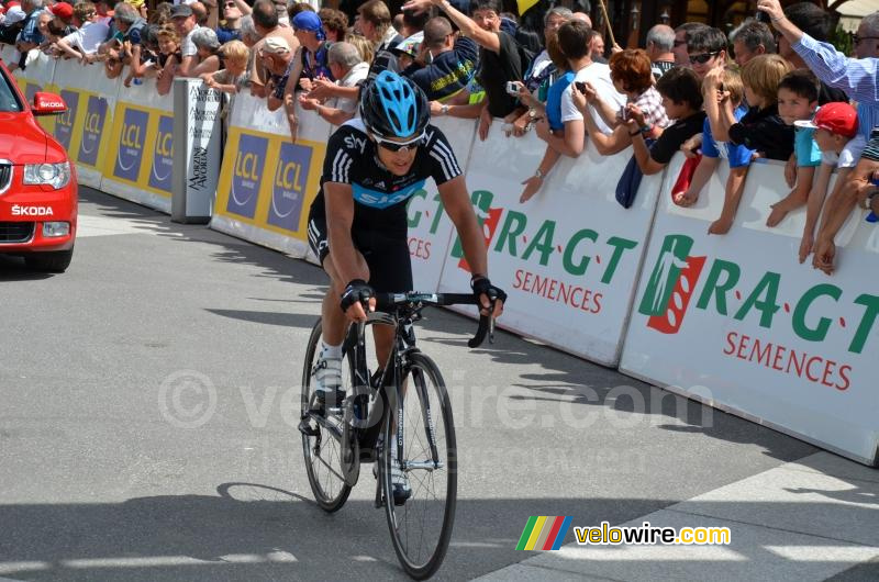 Richie Porte (Team Sky) aan de finish