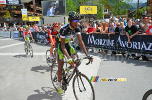 Daniel Teklehaimanot (Orica-GreenEDGE) at the finish (336x)