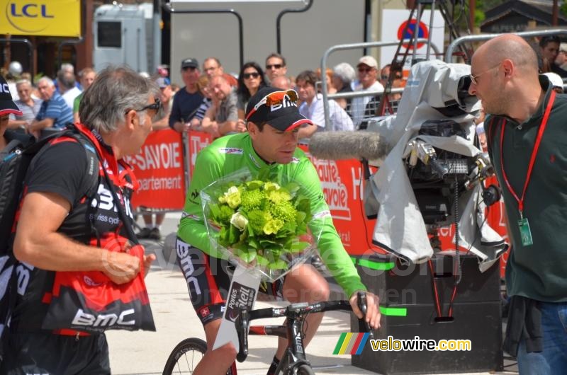 Cadel Evans (BMC Racing Team), en vert