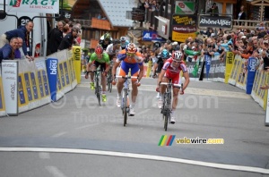 Luis Léon Sanchez (Rabobank) seems to win the stage (435x)