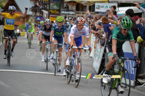Wilco Kelderman (Rabobank) en termine et Brad Wiggins (Sky) fête sa victoire (337x)
