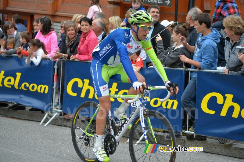 Federico Canuti (Liquigas-Cannondale), aan de finish