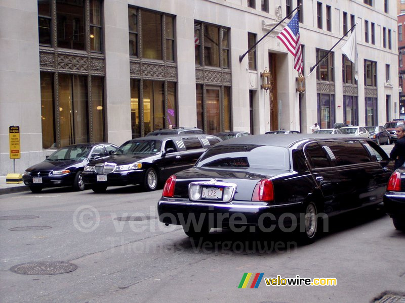 Two of the many limousines you can see in Boston