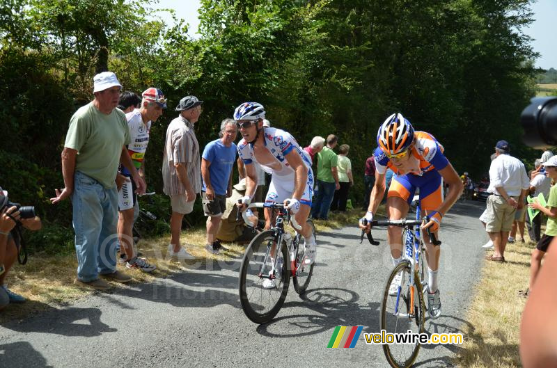 Cdric Pineau (FDJ-BigMat) heeft 't moeilijk