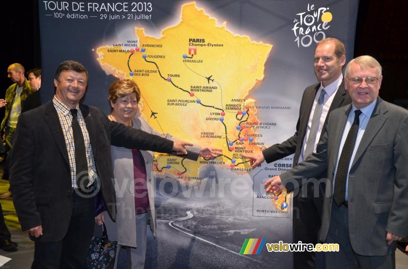 The Mont Ventoux on the map of the Tour de France 2013