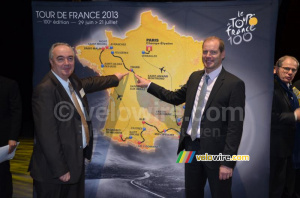 Tours on the map of the Tour de France 2013 (694x)