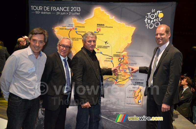 The Alpe d'Huez on the map of the Tour de France 2013