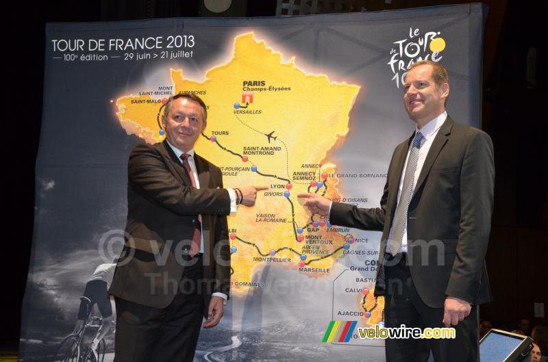 Lyon on the map of the Tour de France 2013