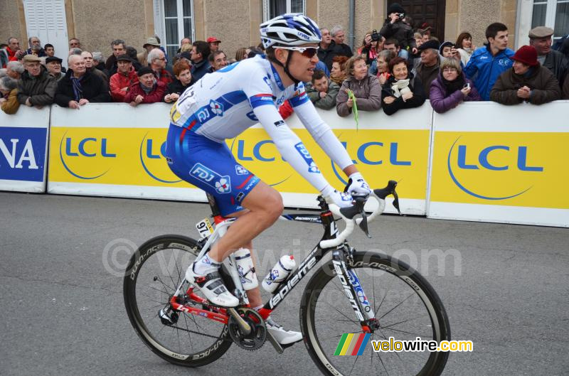 Jérémy Roy (FDJ) bij de aankomst