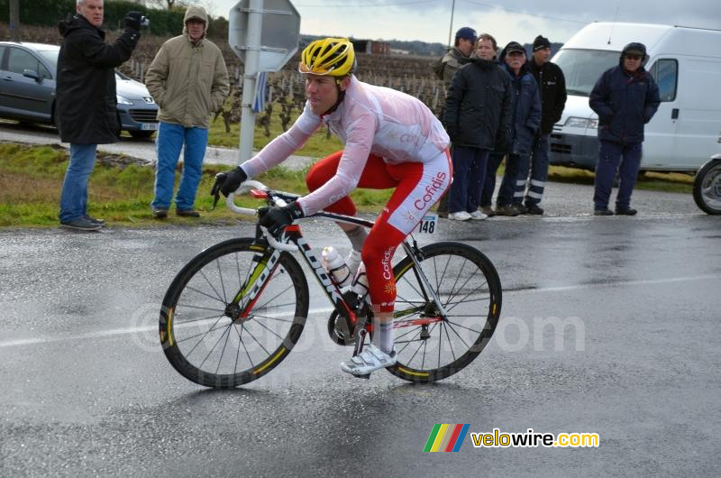 Cyril Bessy (Cofidis) attacking