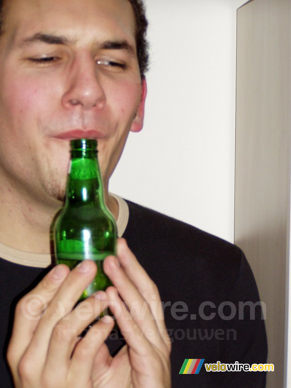 Cédric's concert on a beer bottle