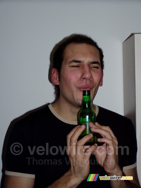 Cédric's concert on a beer bottle