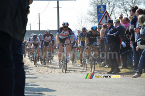 The peloton leaving cobble section 14 (511x)