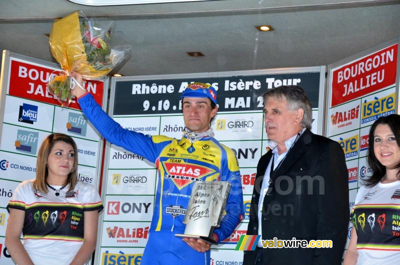 Nicolas Baldo (Atlas Personal-Jakroo) on the podium